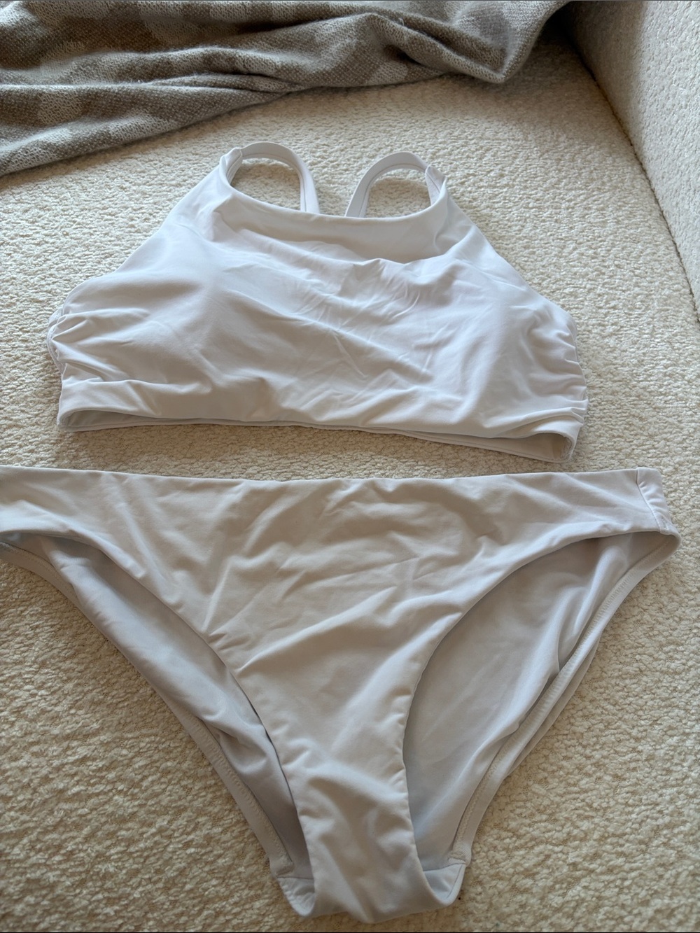 Athleta White High-Neck Bikini Set